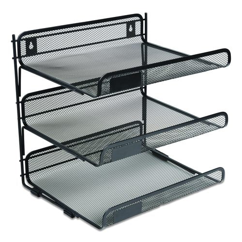Side-Load Open Design Wire Mesh Horizontal Document Organizer