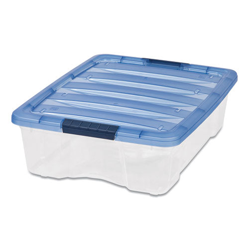 Stack and Pull Latching Flat Lid Storage Box