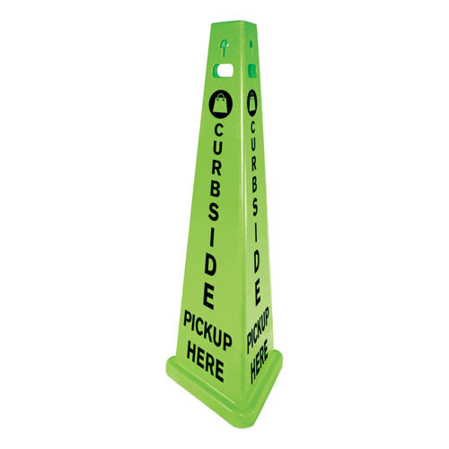 TriVu 3-Sided Curbside Pickup Here Sign