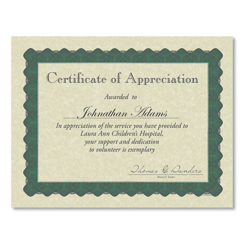 Metallic Border Certificates