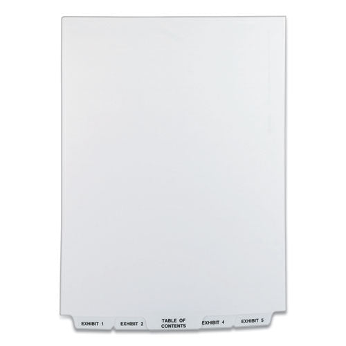 Preprinted Legal Exhibit Bottom Tab Index Dividers