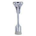 Hinged Kick-Down Door Stop with Triangular Three-Point Mounting Plate