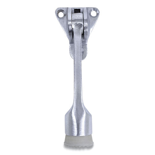 Hinged Kick-Down Door Stop with Triangular Three-Point Mounting Plate