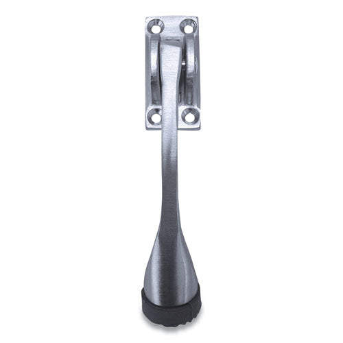 Hinged Kick-Down Door Stop with Rectangular Four-Point Mounting Plate