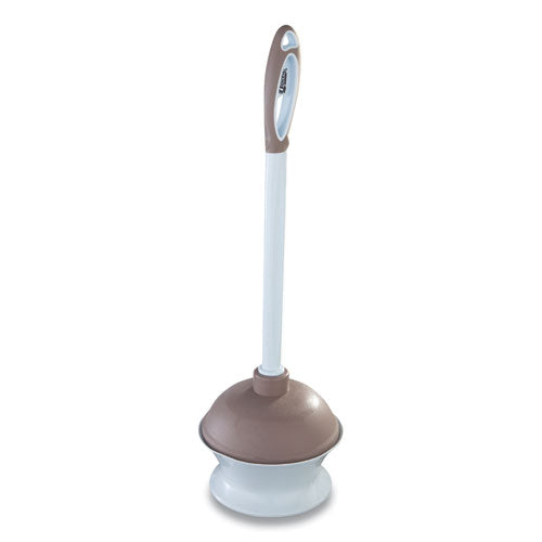 Plastic Toilet Plunger and Caddy with Microban