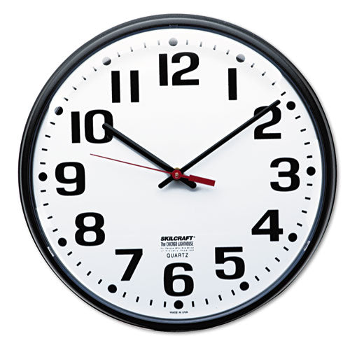 6645013897944 SKILCRAFT Slimline Quartz Wall Clock