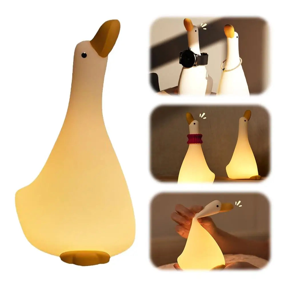 Duck Shape Warm Night Light Suitable For Baby Nursery Silicone Soft Adjustable