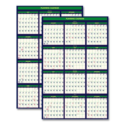 Four Seasons Business/Academic Recycled Wall Calendar