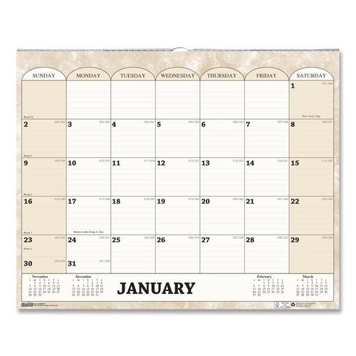 Recycled Monthly Horizontal Wall Calendar