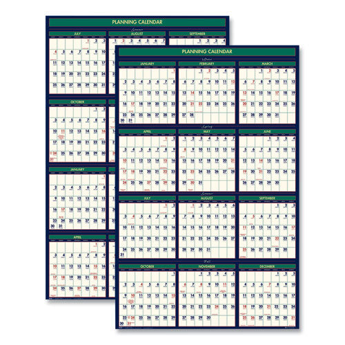 Four Season Erasable Business/Academic Recycled Wall Calendar