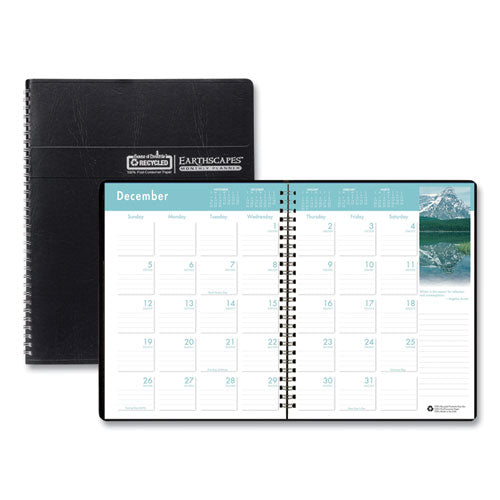 Earthscapes Recycled Ruled Monthly Planner