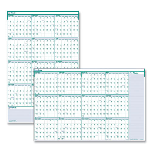 Express Track Recycled Reversible/Erasable Yearly Wall Calendar