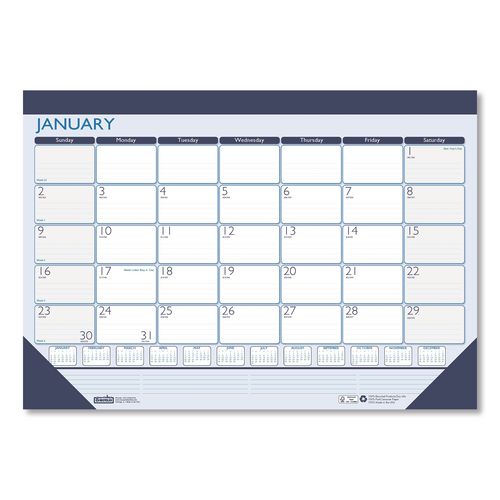 Recycled Contempo Desk Pad Calendar