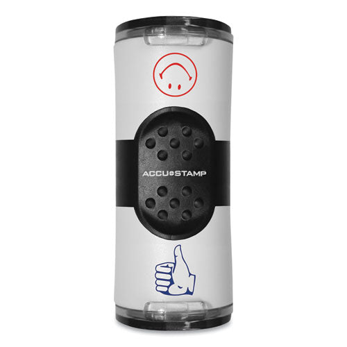 Dual Message Pre-Inked Round Stamp