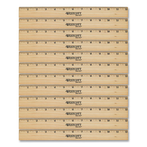 Beveled Wood Ruler