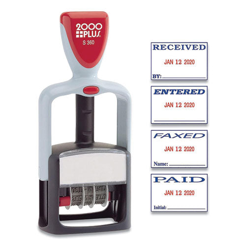 Model S 360 Self-Inking Two-Color Message Dater