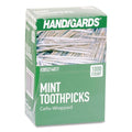 Individually Wrapped Round Wood Mint Toothpicks