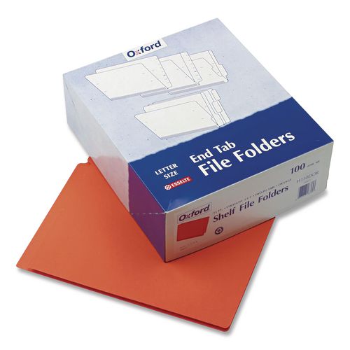 Colored End Tab Folders with Reinforced Double-Ply Straight Cut Tabs