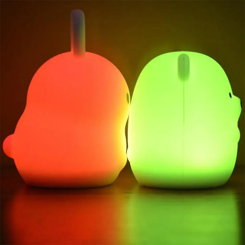 New 7 Colors Bear Rabbit LED Animal Night Light Silicone Soft Cartoon Children Baby Nursery Lamp led Night Light