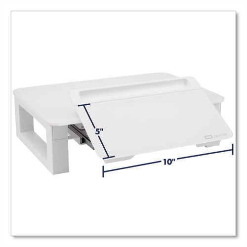 Adjustable Height Desktop Glass Monitor Riser with Dry-Erase Board