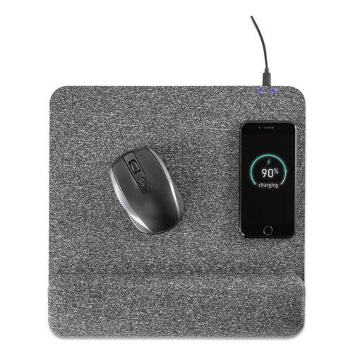 Powertrack Plush Wireless Charging Mouse Pad with Wrist Rest