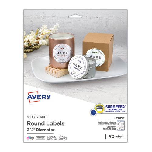 Round Print-to-the Edge Labels with SureFeed