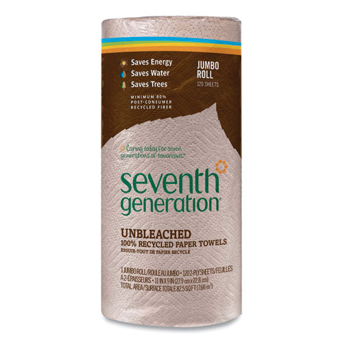 Natural Unbleached 100% Recycled Paper Kitchen Towel Rolls