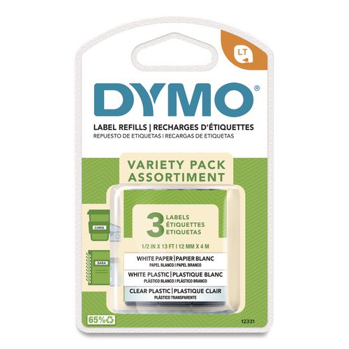 LetraTag Paper/Plastic Label Tape Value Pack