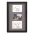Enclosed Indoor Fabric Bulletin Board with One Hinged Door