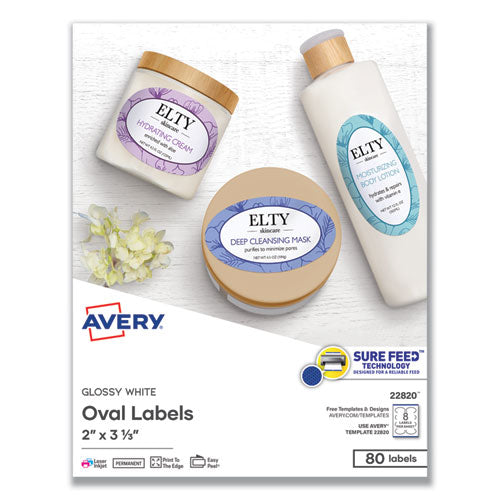 Oval Labels w/ Sure Feed and Easy Peel