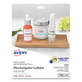 Removable Durable White Rectangle Labels w/ Sure Feed