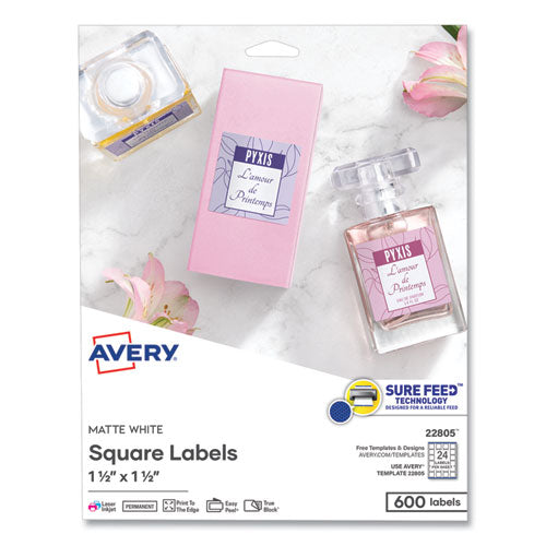 Square Labels with Sure Feed and TrueBlock
