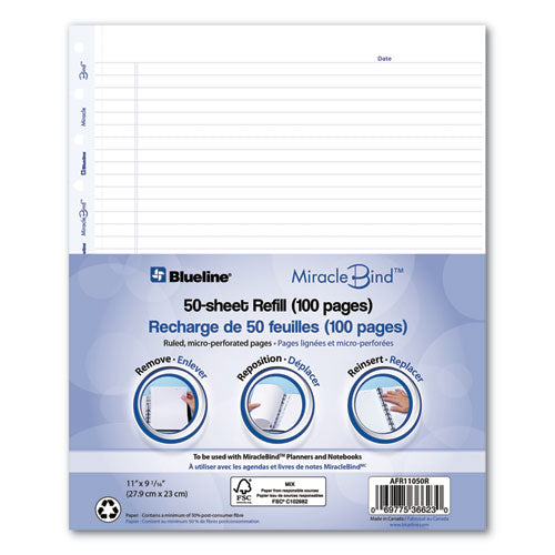 MiracleBind Ruled Paper Refill Sheets for all MiracleBind Notebooks and Planners