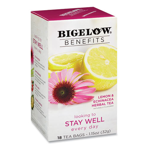 Benefits Lemon and Echinacea Herbal Tea Bags