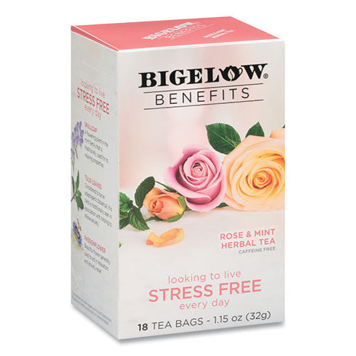 Benefits Rose and Mint Herbal Tea Bags