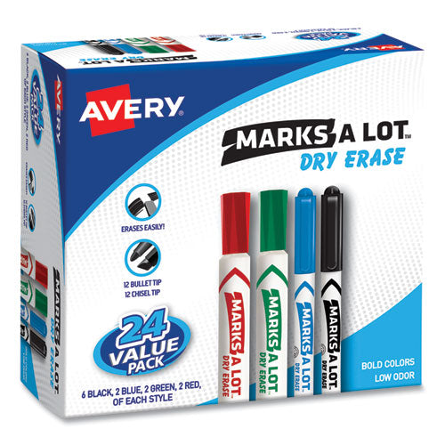 MARKS A LOT Desk/Pen-Style Dry Erase Marker Value Pack
