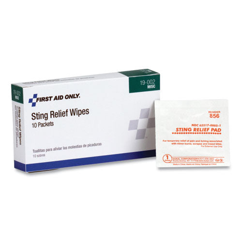 First Aid Sting Relief Pads