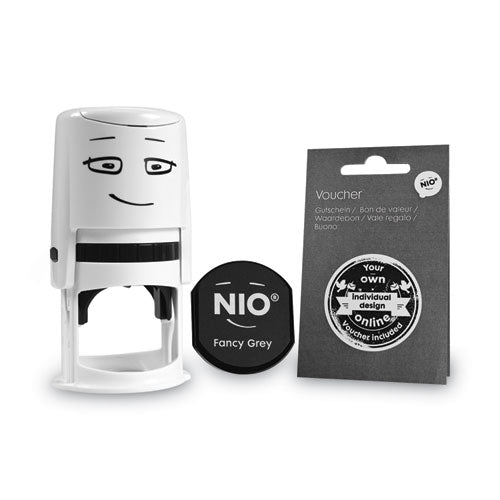 Stamp with Voucher and Fancy Gray Ink Pad