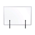 Protector Series Glass Aluminum Desktop Divider