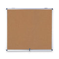 Slim-Line Enclosed Cork Bulletin Board with One Door