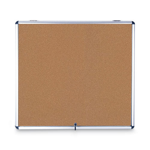 Slim-Line Enclosed Cork Bulletin Board with One Door