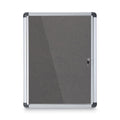 Slim-Line Enclosed Fabric Bulletin Board with One Door