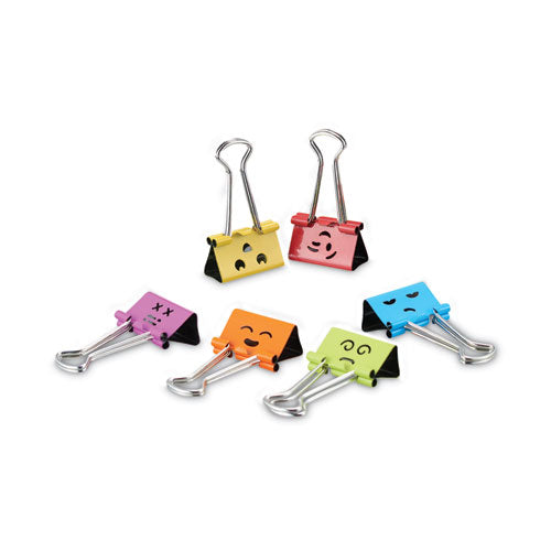 Emoji Themed Binder Clips with Storage Tub