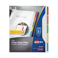 Clear Easy View Plastic Dividers with Multicolored Tabs and Sheet Protector