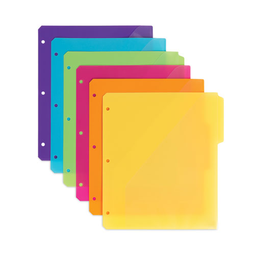 Three-Ring Binder Poly Index Dividers with Pocket