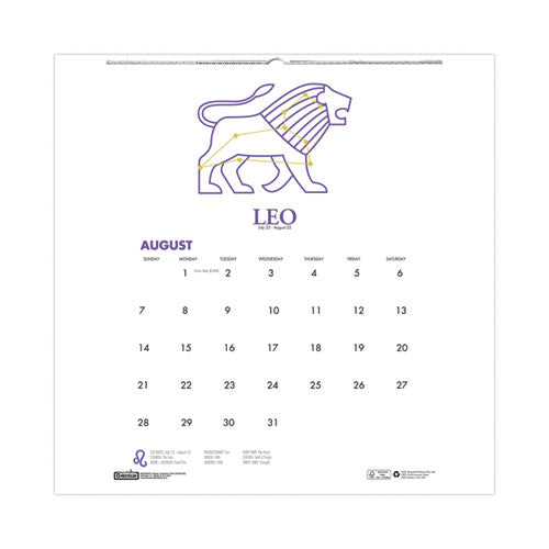 Recycled Academic Zodiac Wall Calendar