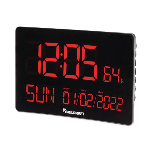 6645016988078 SKILCRAFT LED Self-set Digital Clock