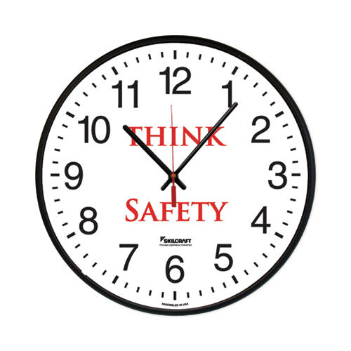 6645016986558 SKILCRAFT Safety Message Quartz Wall Clock