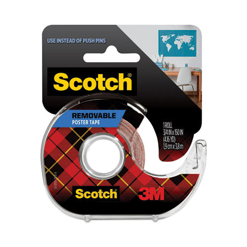 Wallsaver Removable Poster Tape with Dispenser