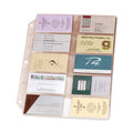 Business Card Refill Pages